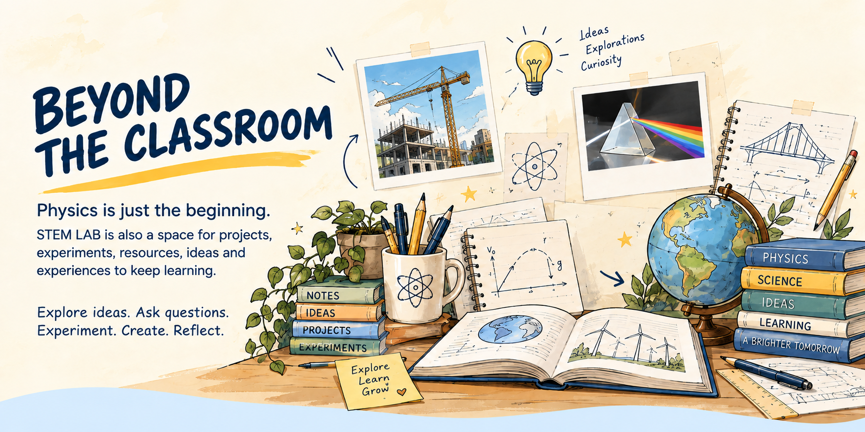 Beyond the Classroom — learning through ideas, experiments, projects and real-world examples