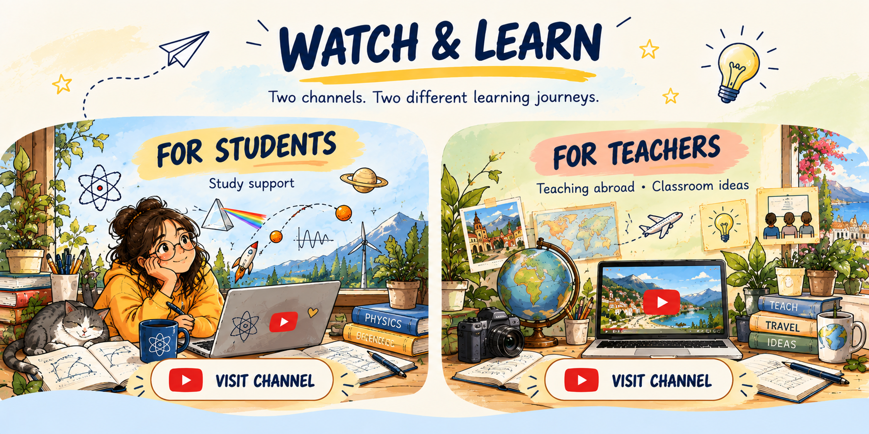 Watch and Learn - YouTube channels for students and teachers